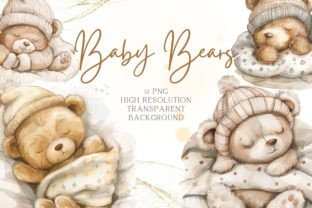 Cute Baby Bears PNG Cliparts Grafik Druckbare Illustrationen Von Monica Paulon 1