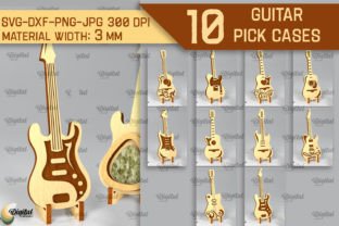 Guitar Pick Holders Laser Cut Bundle Graphic 3D SVG By Digital Idea 1