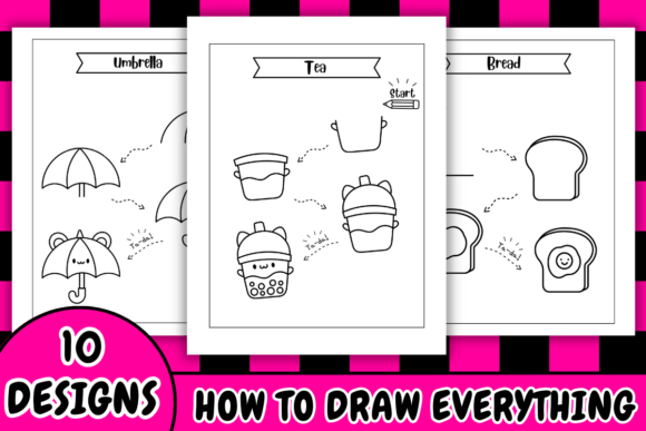 How to Draw Cute Stuff for Kids Graphic KDP Interiors By Kalilaart