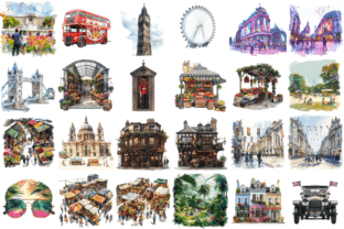 London Summer Clipart Graphic Illustrations By Markicha Art 2
