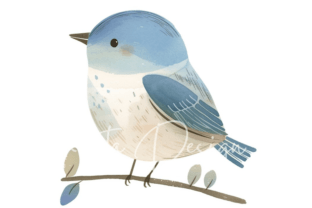 Pastel Blue Birds Clipart Grafik KI Grafiken Von Ikota Design 5