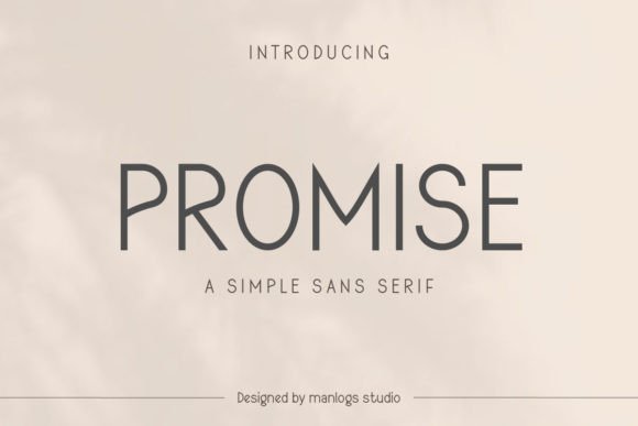 Promise Sans-Serif-Schriftarten Schriftart Von Manlogs Studio