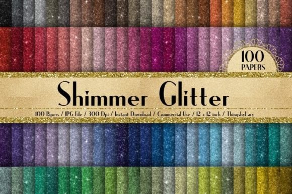 Shimmer Glitter Digital Papers Graphic Textures By ThingsbyLary