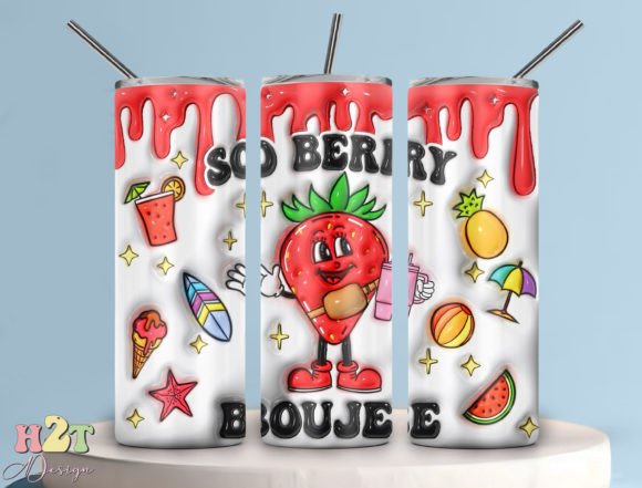 So Berry Bouje 3D Inflated Tumbler Wrap Graphic Tumbler Wraps By H2T.Design