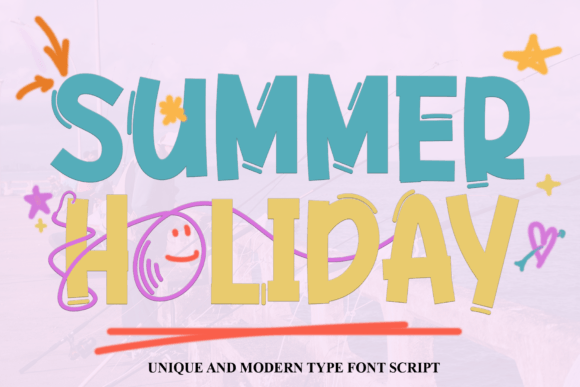 Summer Holiday Display Font By Black line