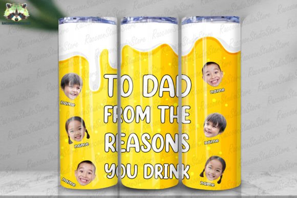 To Dad from the Reasons You Drink Tumbler Graphic Tumbler Wraps By RaccoonStudioStore