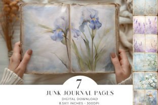 Watercolor Flowers Junk Journal Pages Graphic Illustrations By Watercolour Lilley 5