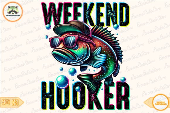 Weekend Hooker Png, Fishing Dad Png Graphic Crafts By RaccoonStudioStore