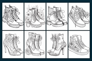 200 Fashion Shoes Coloring Pages Graphic Coloring Pages & Books Adults By royalerink 3
