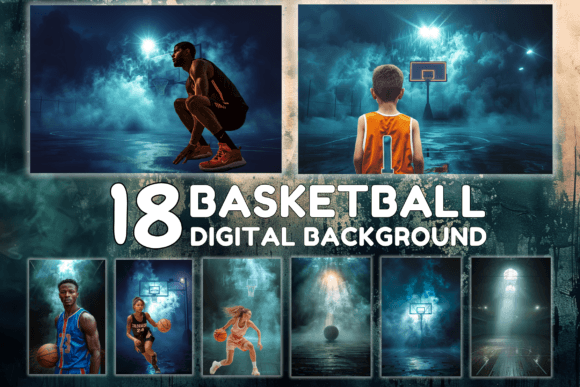 Basketball Backdrops Sport Backgrounds Graphic Backgrounds By WhimsyDigitalHub