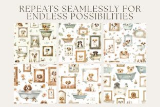 Dog Bathtub Seamless Patterns Graphic Patterns By Inknfolly 2
