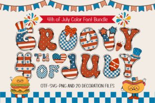 Groovy 4th of July Color Fonts Font By Issie_Studio 1