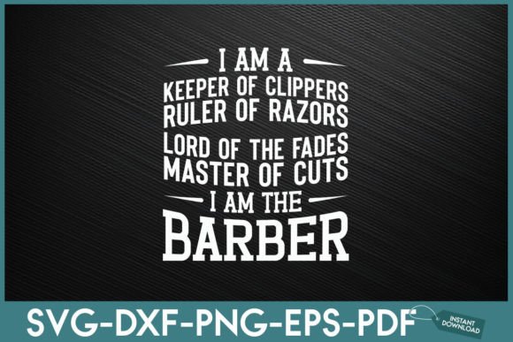 I'm the Barber Hairstylist Hairdresser Graphic Print Templates By Unique_idea