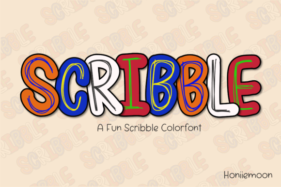 Scribble Color Fonts Font By Honiiemoon