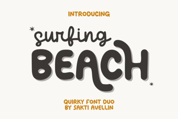Surfing Beach Duo Display Font By Sakti Avellin