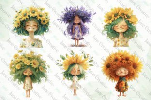 Whimsical Floral Child Sublimation Graphic Illustrations By JaneCreative 2