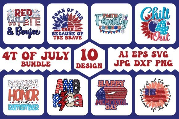 4th of July Bundle, Independence Day Graphic Crafts By Eye Catch Design67