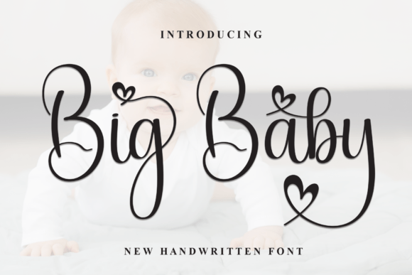 Big Baby Script & Handwritten Font By Strongkeng Old