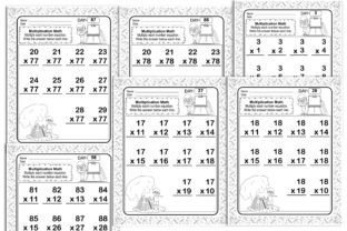 Multiplication Math Worksheets for Kids Graphic 3rd grade By Self Graphics House 2