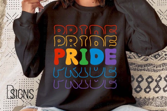 Pride Month LGBTQ Stacked Sublimation Graphic T-shirt Designs By DSIGNS