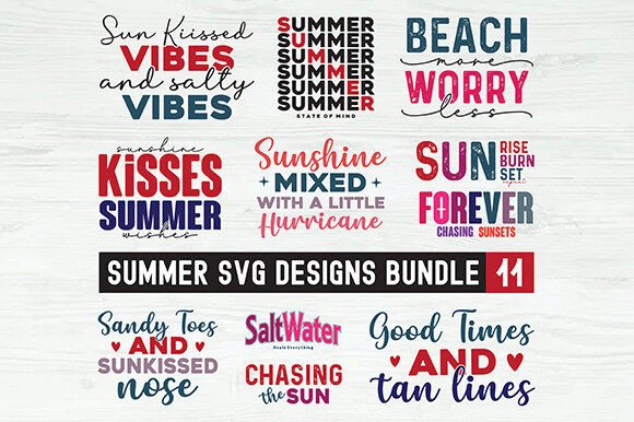 Summer SVG Designs Bundle Grafik Plotterdateien Von design studio3