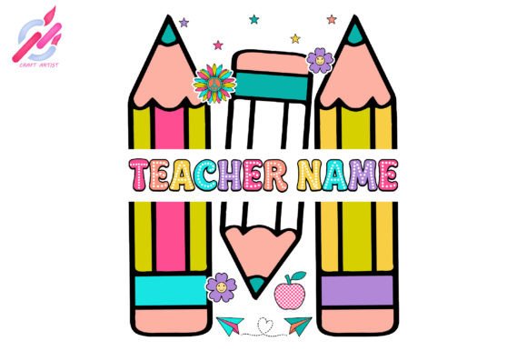 Teacher Name PNG Graphic Crafts By Craft Artist