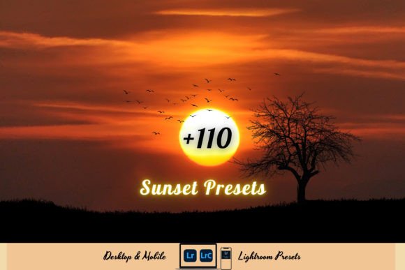 110+ SUNSET Lightroom Presets Bundle Graphic Actions & Presets By artisticwayco