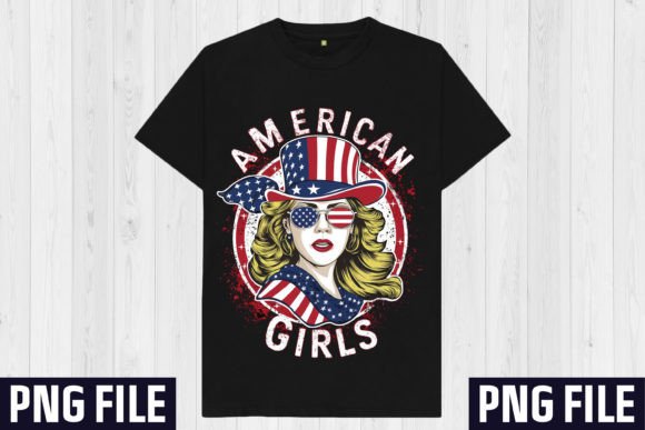 American Girls Sublimation Design Gráfico Designs de Camisetas Por Craft Sublimation Design