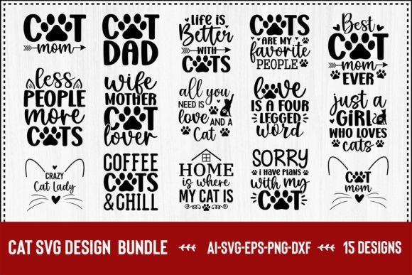 Cat SVG Design Bundle Graphic Crafts By creativemim2001