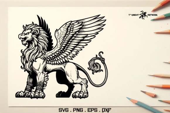 Griffin Svg Graphic Crafts By Seventh Knight Artwork