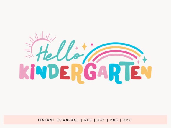 Hello Kindergarten - Back to School SVG Gráfico Manualidades Por CraftlabSVG