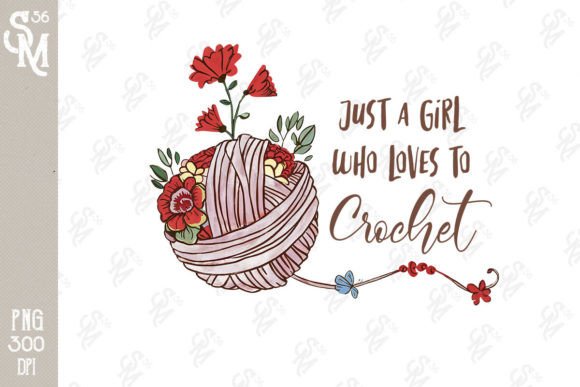 Just a Girl Who Loves to Crochet Clipart Graphic Crafts By StevenMunoz56