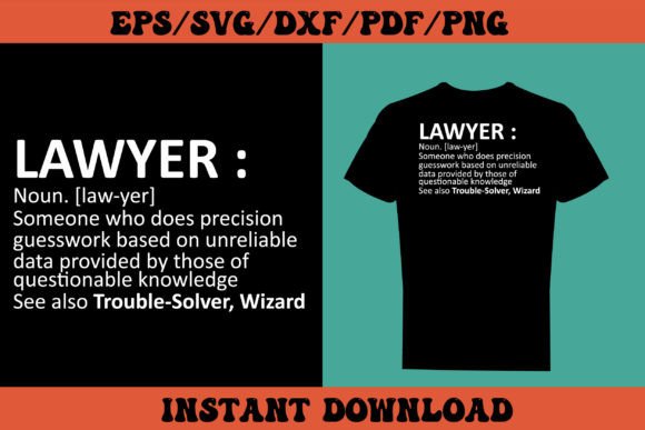 Lawyer T Shirt Funny Definition Noun SVG Graphic Crafts By Hungry Art