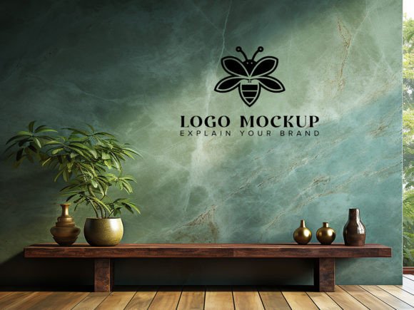 Marble Wall Logo Mmockup Black Psd Graphic Product Mockups By Harry_de