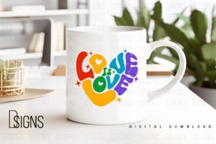Pride Love is Love Heart Sublimation Graphic T-shirt Designs By DSIGNS 6