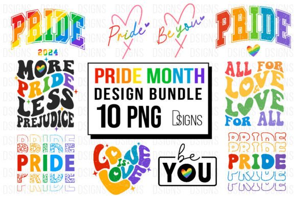 Pride Month Bundle LGBTQ Sublimation Graphic T-shirt Designs By DSIGNS