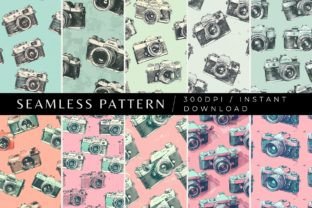 Vintage Camera Seamless Patterns Graphic Patterns By Inknfolly 1