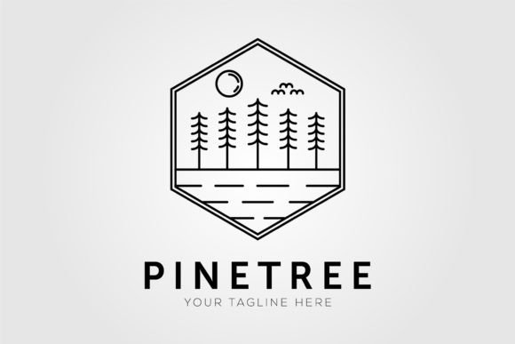 Wilderness Pine Tree Outline Logo Vector Graphic Logos By ikershandy