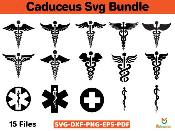 Caduceus Svg Bundle Graphic Illustrations By Uniquemart