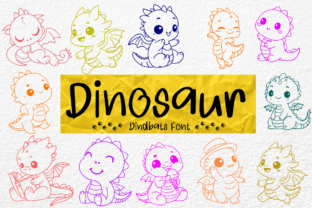 Dinosaur Dingbats-Schriftarten Schriftart Von ps_digitalfonts 1