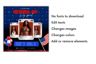 Memorial Day Booking Flyer Graphic Social Media Templates By amofloride 3