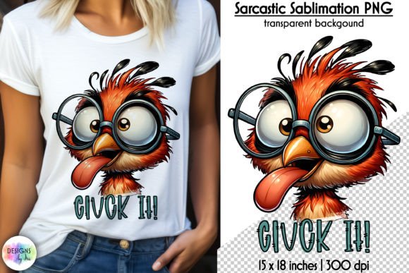 Sarcastic Sublimation, Funny Bird Print Graphic T-shirt Designs By Designs by Ira