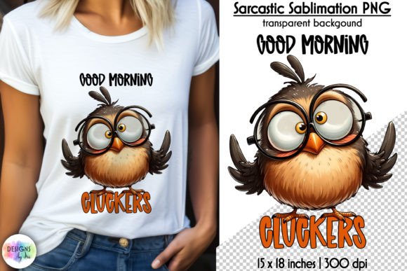 Sarcastic Sublimation, Funny Bird Print Graphic T-shirt Designs By Designs by Ira