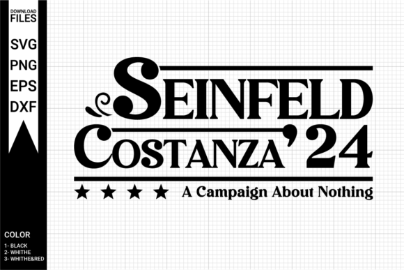 Seinfeld and Costanza Election 2024 Svg Grafika Rękodzieła Przez NetArtStudio