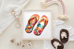 Summer Flip Flop Sandal Clipart Bundle Illustration Illustrations Imprimables Par RobertsArt 6