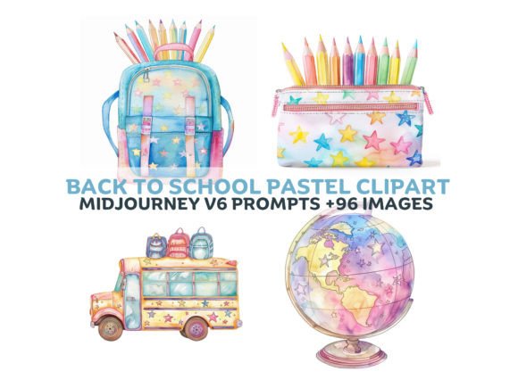 Back to School Midjourney Prompt Graphic AI Illustrations By LaLooLaArt