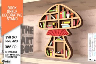 Book Shelf Stands Laser Cut Bundle Graphic 3D SVG By Digital Idea 4