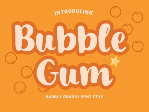 Bubble Gum Display Font By SKD Design