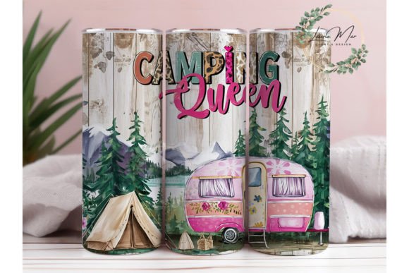 Camping Tumbler Wrap Sublimation Design Graphic Crafts By lauriemar67cx