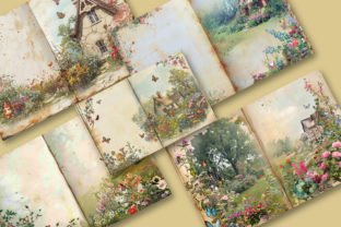 Charming Cottage Gardens Junk Journals Graphic Backgrounds By mirazooze 2